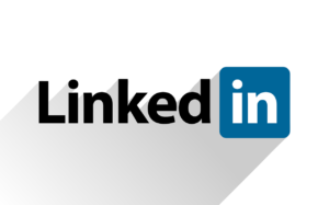 An image of the logo for LinkedIn, which is black text reading "Linked," followed by white text reading, "In," in a blue bow.